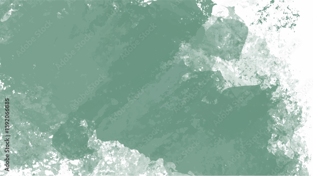 Green watercolor background with copyspace for your design. vector.