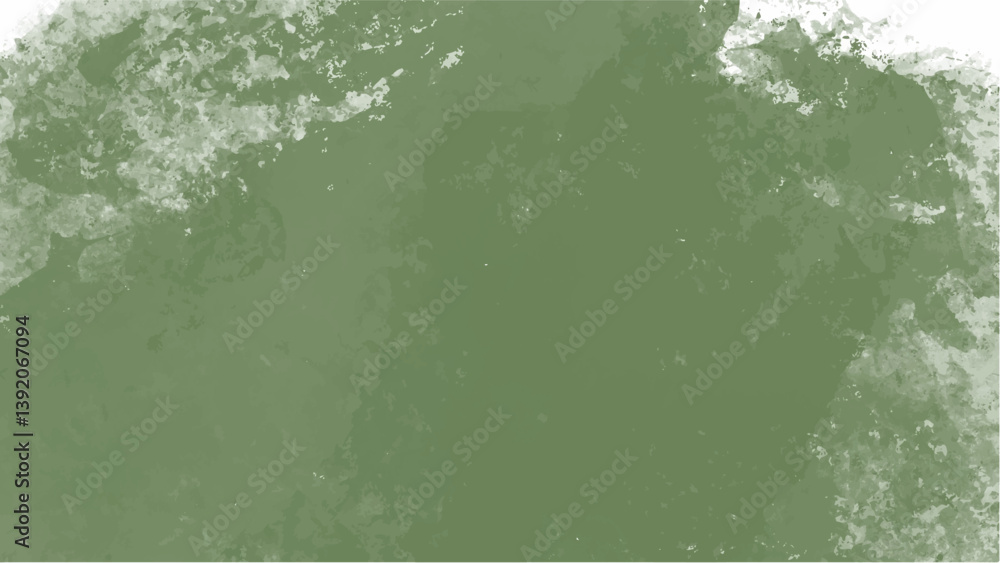 Green watercolor background with copyspace for your design. vector.