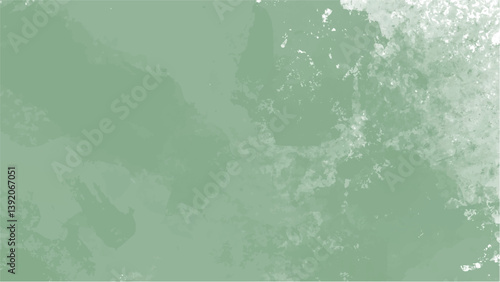 Green watercolor background with copyspace for your design. vector.