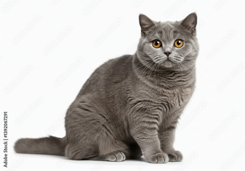 Obraz premium British shorthair cat gray fur