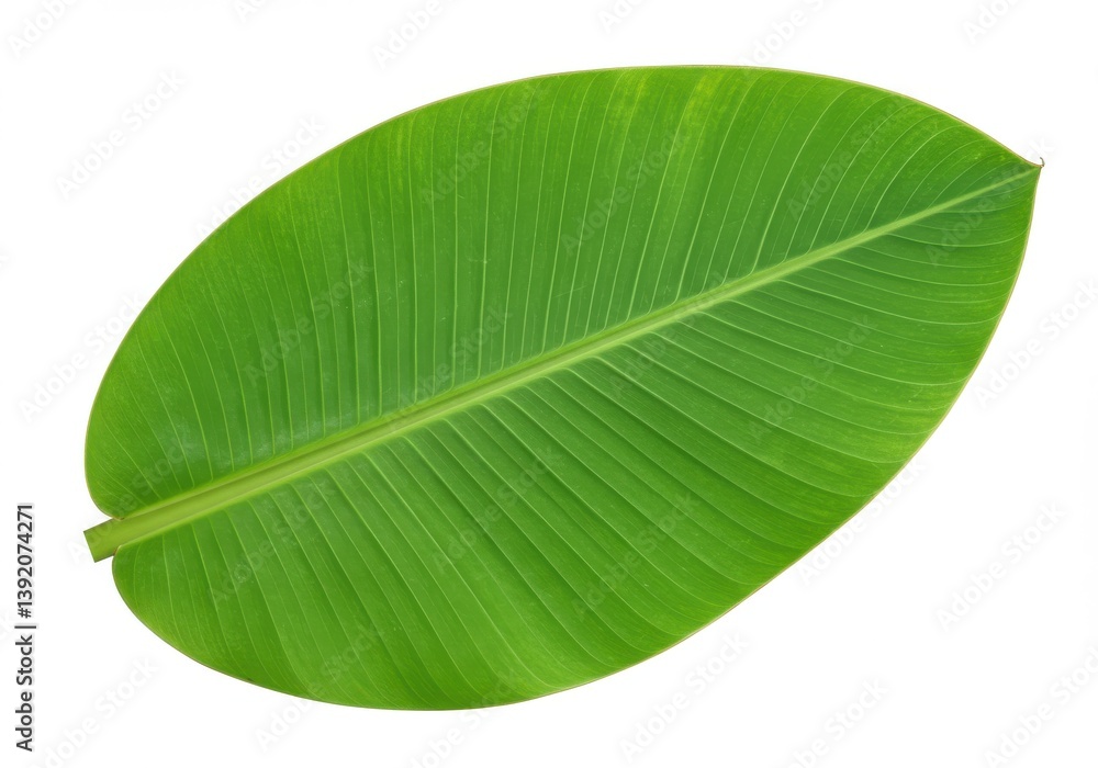 Obraz premium Large tropical leaf vibrant green