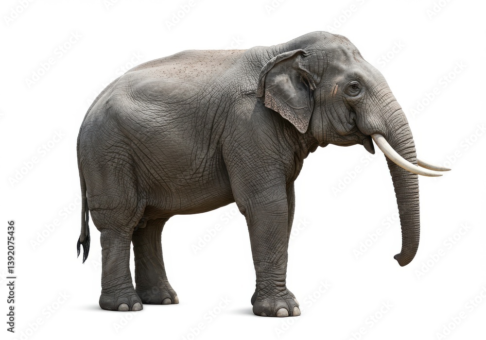 Elephant side view realistic detailed Elephant side view realistic detailed