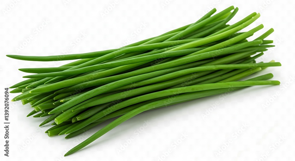Vibrant Green Garlic Stalks AI Generated Vibrant Green Garlic Stalks AI Generated
