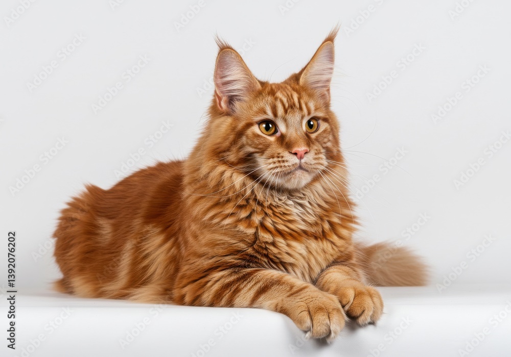 Obraz premium Maine coon cat ginger tabby