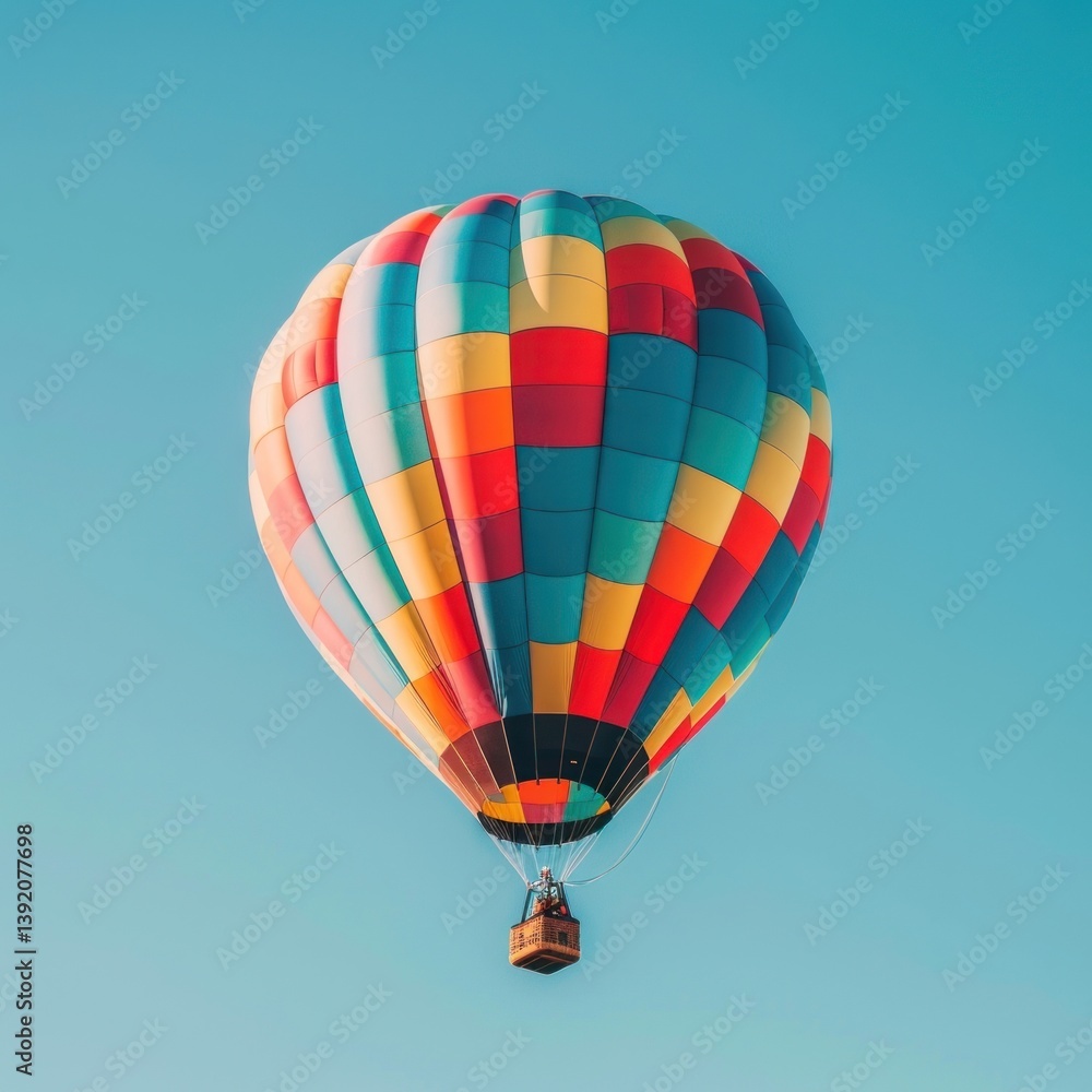 Naklejka premium Hot air balloon aircraft vehicle transportation.