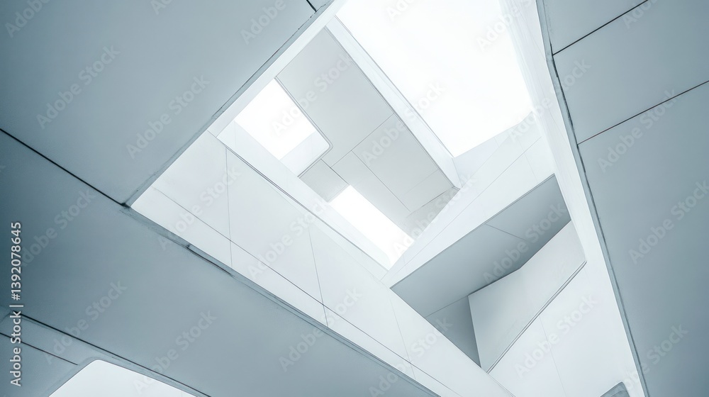 Abstract modern architecture, interior light wells, urban design, architectural photography, contemporary building, Possible use stock photo for architecture, design, or construction Abstract modern architecture, interior light wells, urban design, architectural photography, contemporary building, Possible use stock photo for architecture, design, or construction