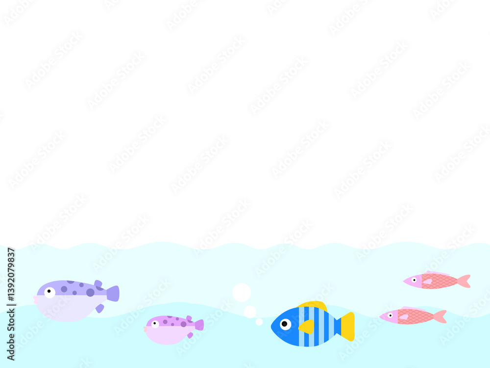 海の生き物の背景 H-2 海の生き物の背景 H-2