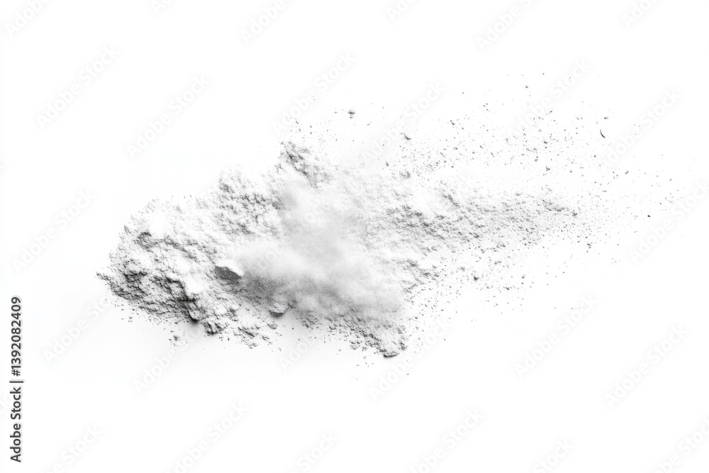 A burst of white powder explodes across a clean white background, creating a textured, abstract effect. A burst of white powder explodes across a clean white background, creating a textured, abstract effect.