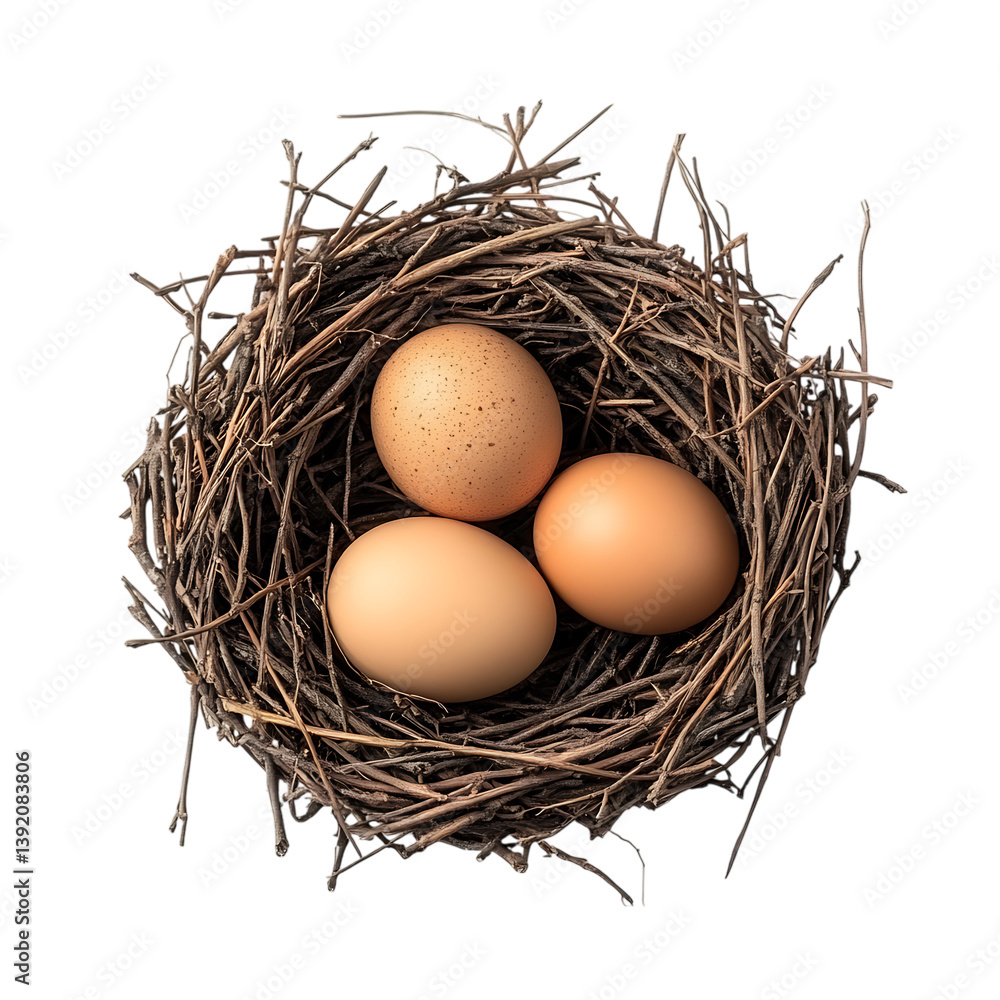 brown eggs within rustic nests made of interwoven twigs and straws transparent background brown eggs within rustic nests made of interwoven twigs and straws transparent background