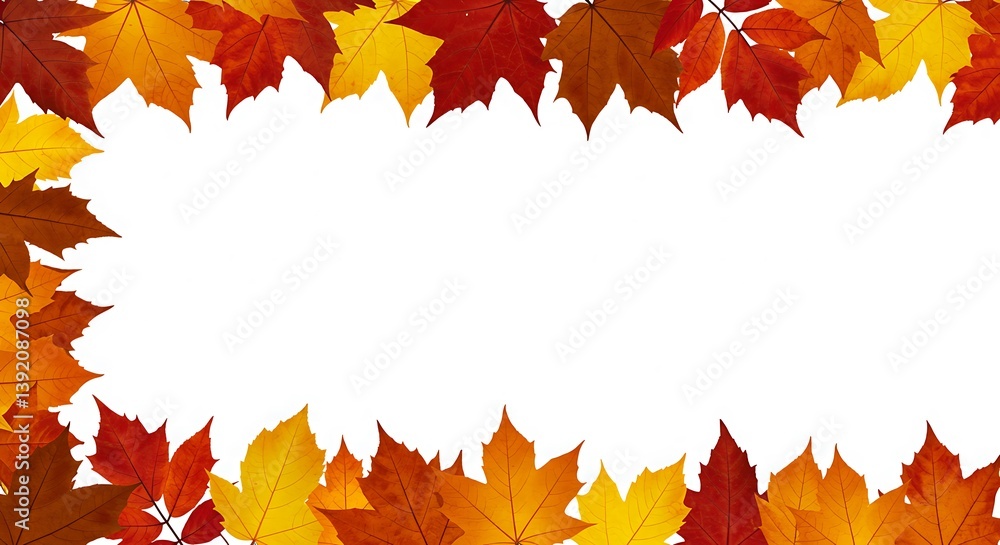 Autumn Leaf Frame A Vibrant Border AI Generated Autumn Leaf Frame A Vibrant Border AI Generated
