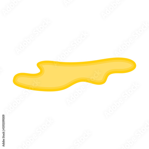 puddle of honey, urine or gasoline liquid. Vector illustration.