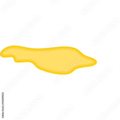 puddle of honey, urine or gasoline liquid. Vector illustration.