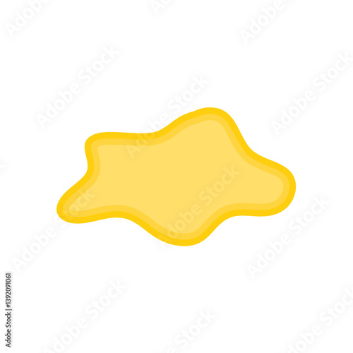 puddle of honey, urine or gasoline liquid. Vector illustration.