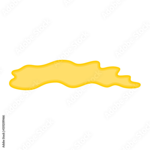 puddle of honey, urine or gasoline liquid. Vector illustration.