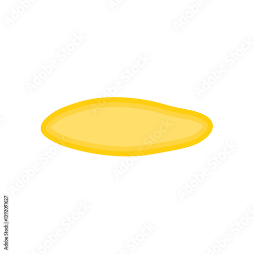 puddle of honey, urine or gasoline liquid. Vector illustration.