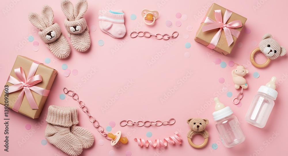 Pink Perfection: A Baby's First Arrival AI Generated Pink Perfection: A Baby's First Arrival AI Generated
