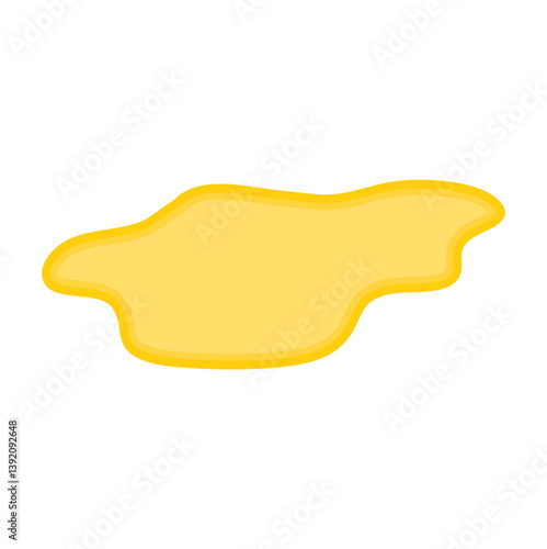 puddle of honey, urine or gasoline liquid. Vector illustration.