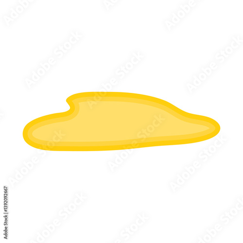 puddle of honey, urine or gasoline liquid. Vector illustration.