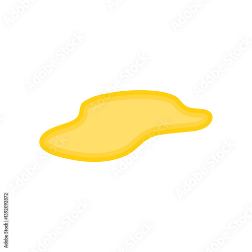puddle of honey, urine or gasoline liquid. Vector illustration.