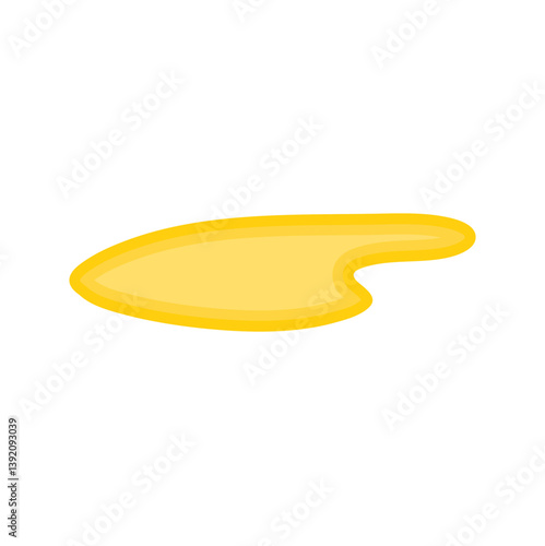 puddle of honey, urine or gasoline liquid. Vector illustration.