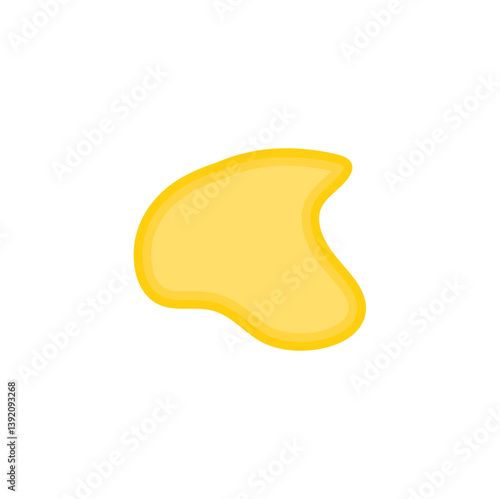 puddle of honey, urine or gasoline liquid. Vector illustration.