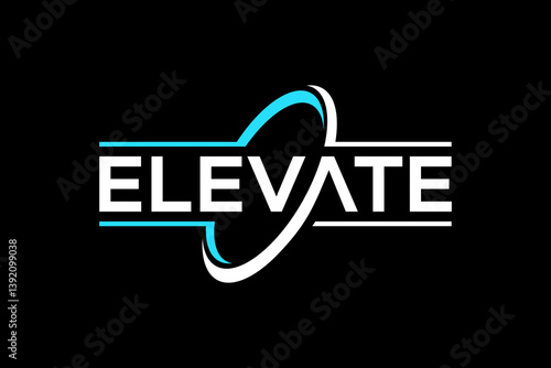 word of elevate . modern minimalist clean alphabet font. lowercase bold typography vector illustration design	
