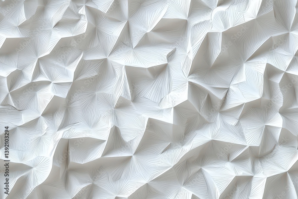 Obraz premium 3D white geometric seamless texture map pattern background