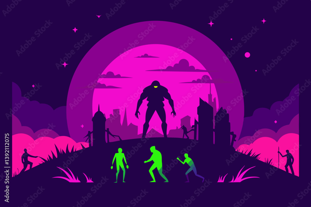 vector illustration of a halloween night vector illustration of a halloween night