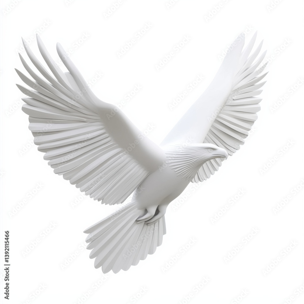 Obraz premium Eagle soaring in flight with outstretched wings symbolizing freedom and power