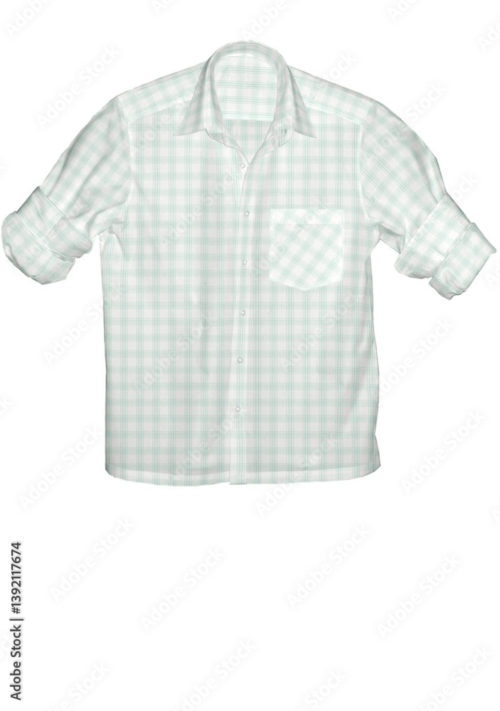 plaid men shirts isolated on white background, casual and blank design, perfect for apparel or fashion templates plaid men shirts isolated on white background, casual and blank design, perfect for apparel or fashion templates