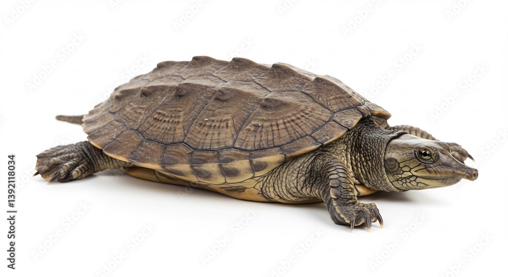 Obraz premium Striking Tortoise Studio Shot Soft Light. AI Generated