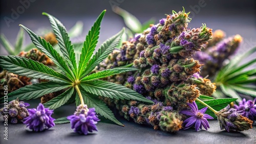 Linalool Terpene: Calming Lavender & Cannabis Buds - High-Resolution Food Photography