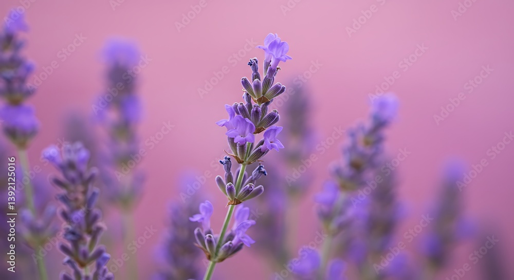 Fototapeta premium Lavender Dreams: A Soft Focus Study AI Generated