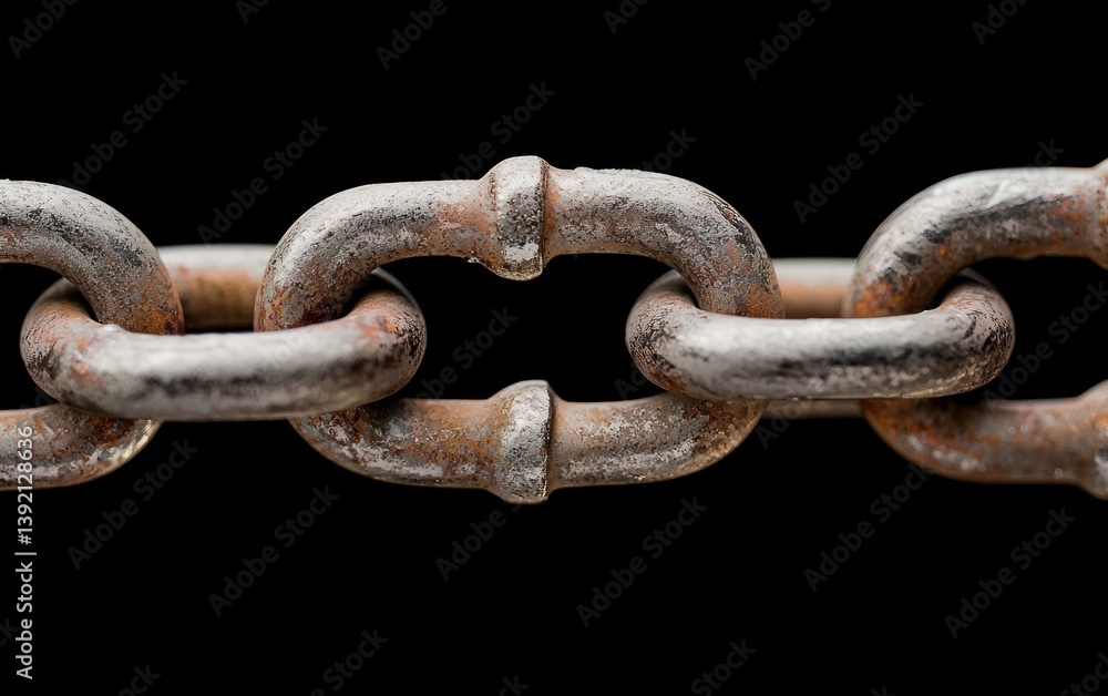 Fototapeta premium Rusty Metal Chain Close-Up