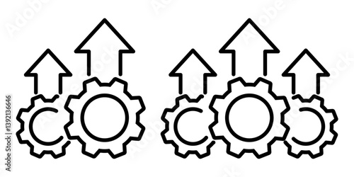 Operational excellence icon simple design