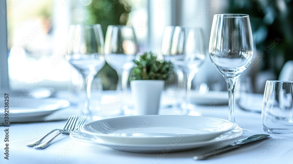 Empty Place Setting in Restaurant Empty Place Setting in Restaurant