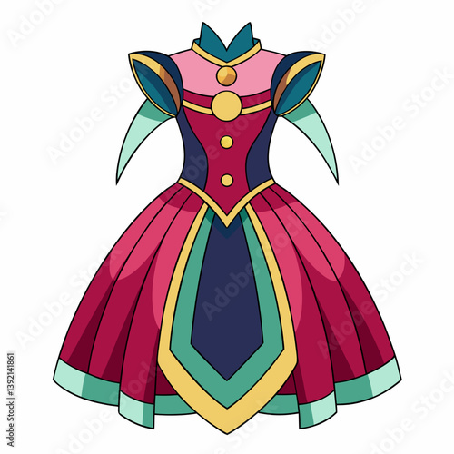 vector illustration of a fashion dress