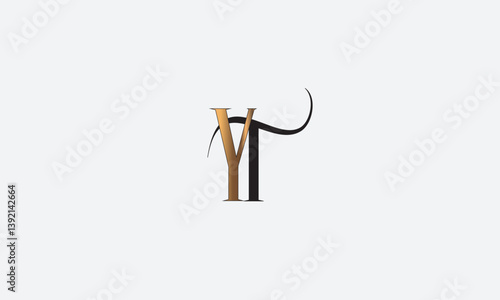 YT, TY, T , Y , Abstract Letters Logo Monogram	