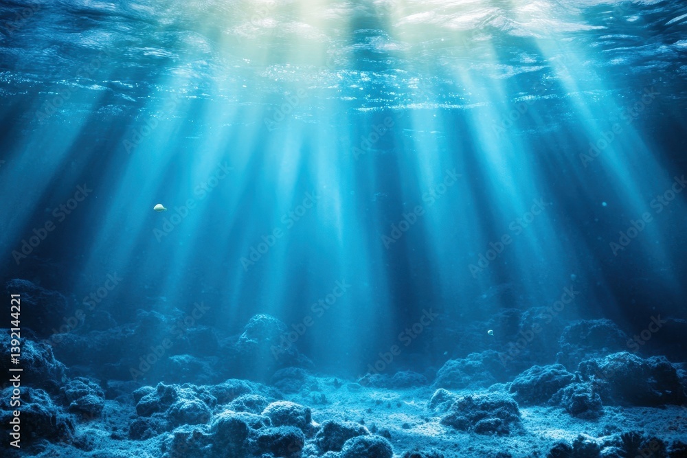 Fototapeta premium Underwater Sunlight Beams