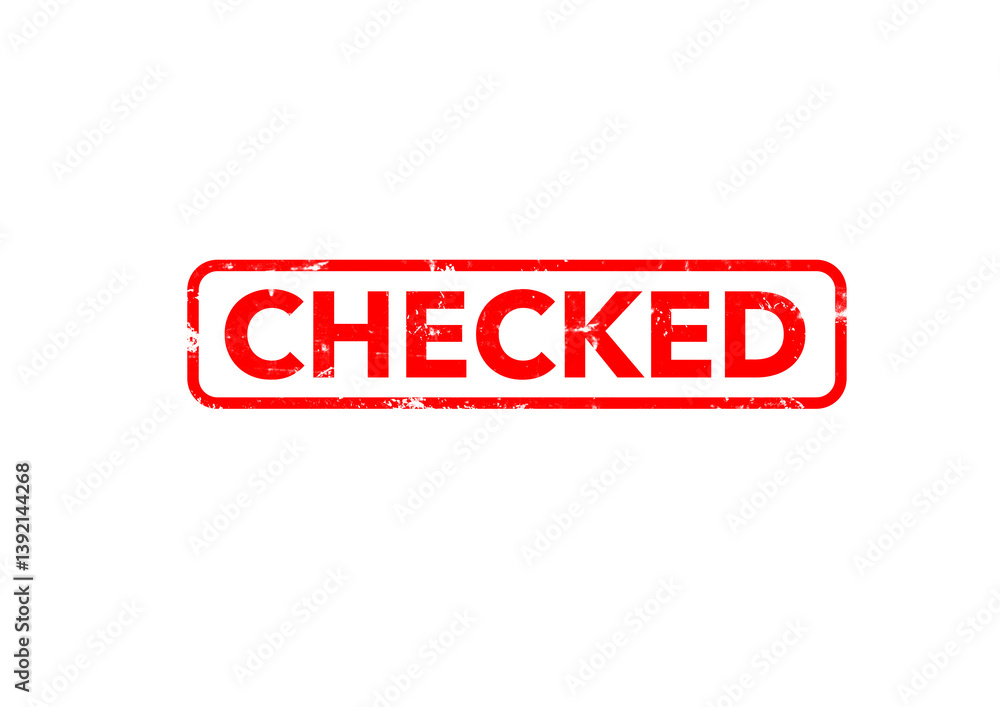Fototapeta premium rubber stamp - Checked
