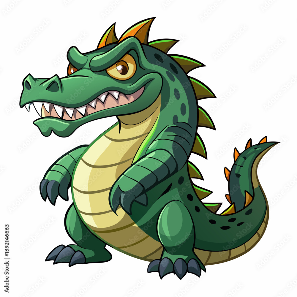 Fototapeta premium green dragon cartoon