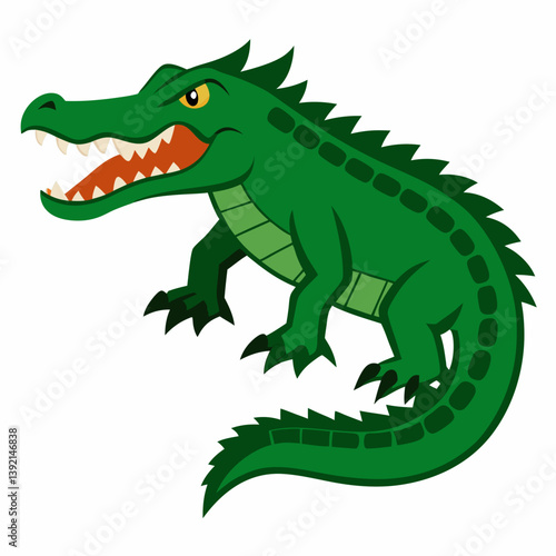 vector illustration of a crocodile