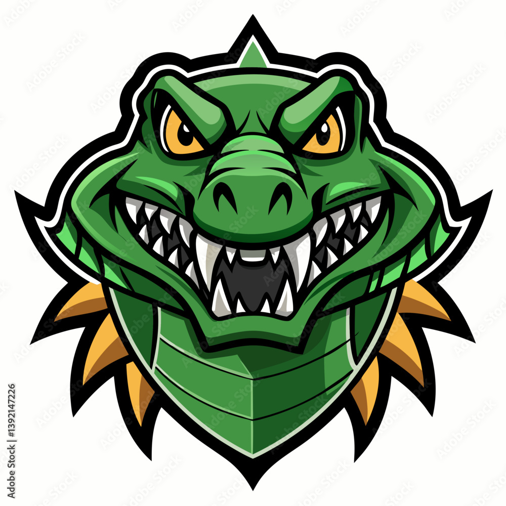 Fototapeta premium green alien head