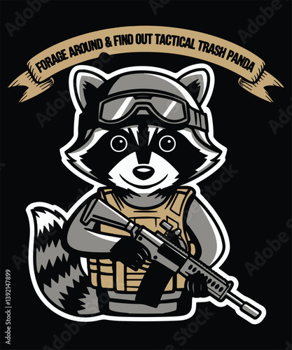 Forage Around & Find Out Tactical Trash Panda Graphic Design