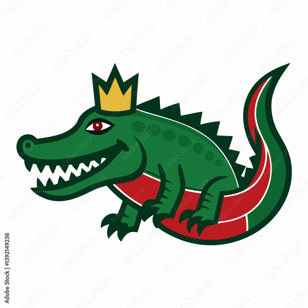 Fototapeta premium cartoon, animal, dragon, vector, dinosaur, illustration, crocodile, reptile, green, monster, character, fun, cute, art, alligator, lizard, drawing, funny, frog, nature, zoo, wildlife, baby, wild, fant