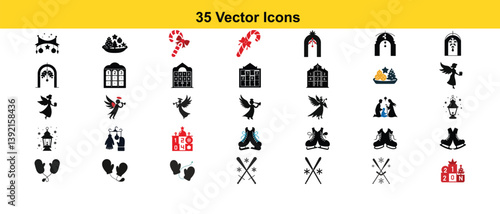Vector illustration shows a set of sharp knives, a cutlery collection