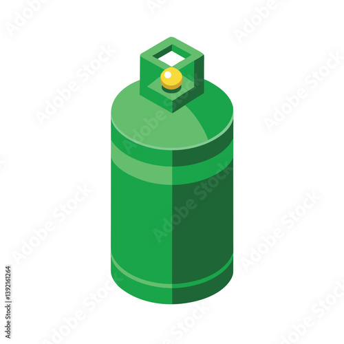 Oxygen cylinder on vector art illustration