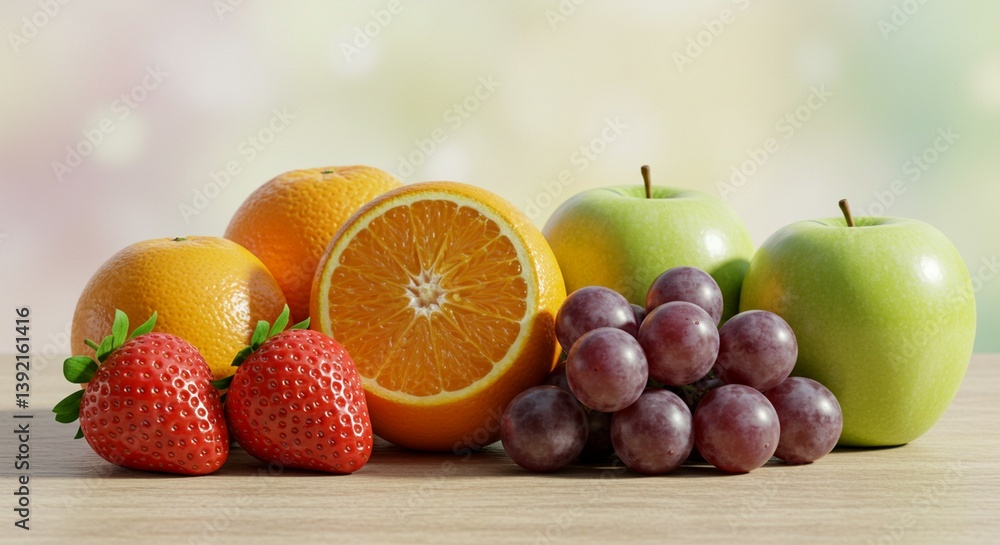 Assortment of Fruits and Vegetables Background