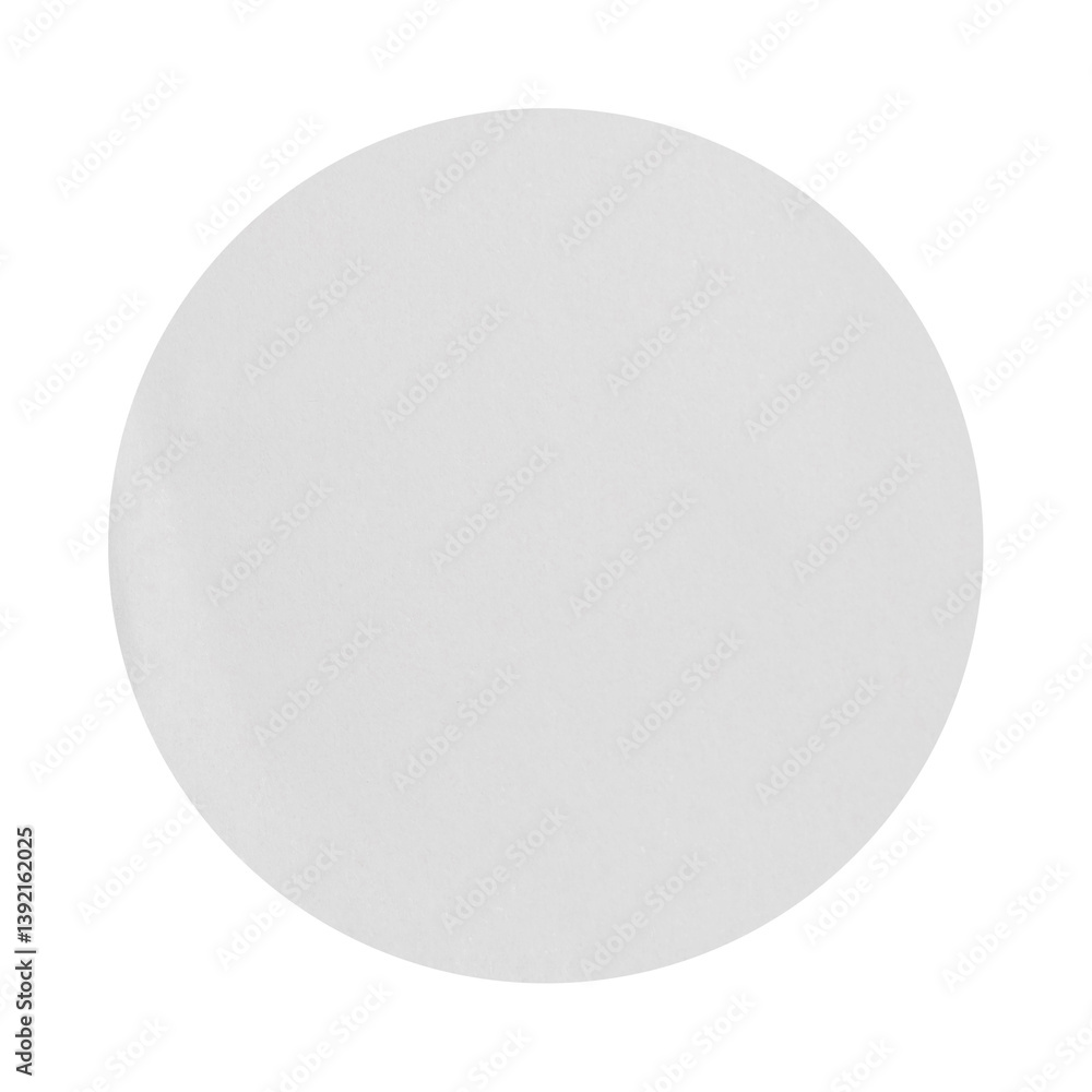 Blank White round crumpled paper circle promotion message sticker label cutout isolated on a transparent background Blank White round crumpled paper circle promotion message sticker label cutout isolated on a transparent background