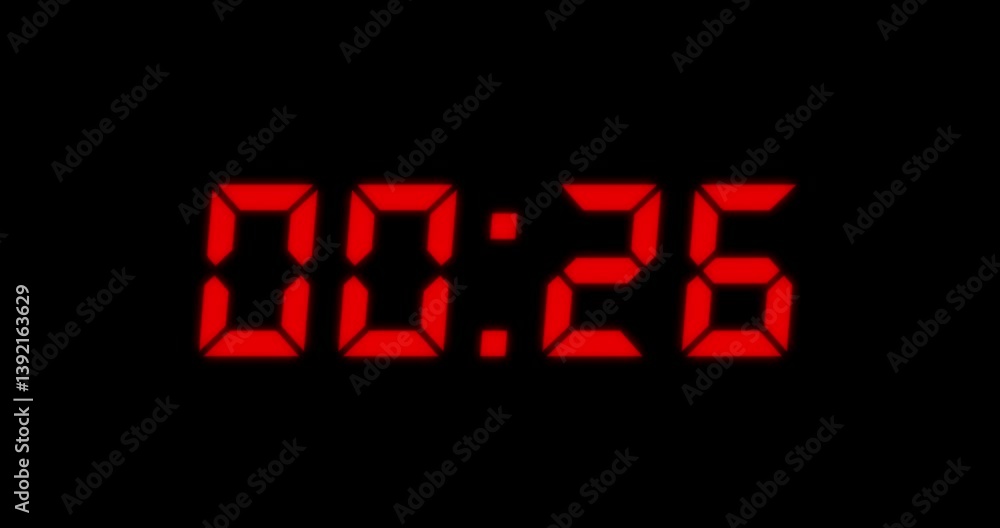 30s timer with red text, 30 seconds countdown timer